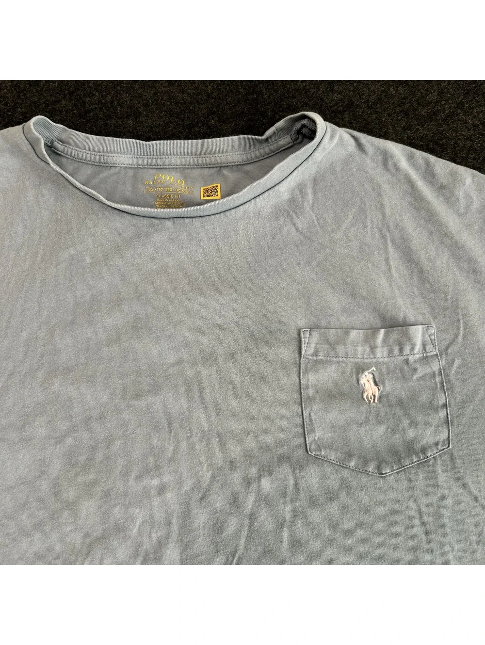 Polo Ralph Lauren Pocket T-Shirt Light Blue Gray Men’s Size XXL Short Sleeve